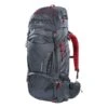 Zaino Ferrino Overland 65+10L Grigio Scuro Rosso