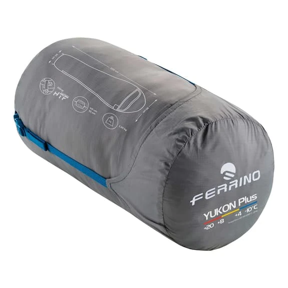 Sacco A Pelo Ferrino Yukon Plus +4C Cerniera Sinistra Blu 2 Sacco A Pelo Ferrino Yukon Plus +4C Cerniera Sinistra Blu - immagine 2