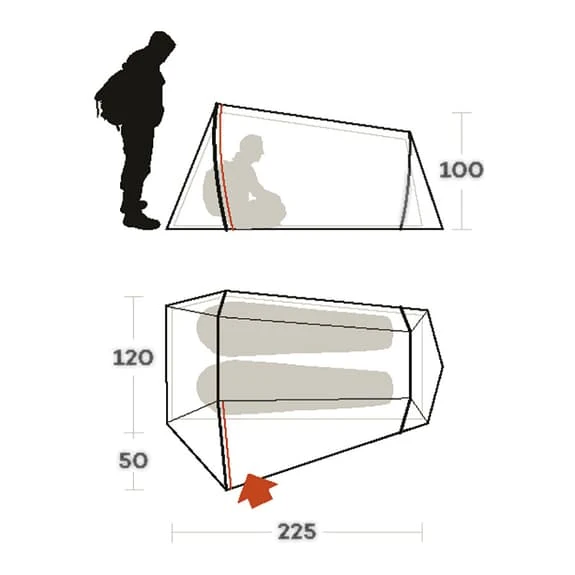 Tenda Da Campeggio Ferrino Lightent 2 Pro Grigio Chiaro 2 Tenda Da Campeggio Ferrino Lightent 2 Pro Grigio Chiaro - immagine 2