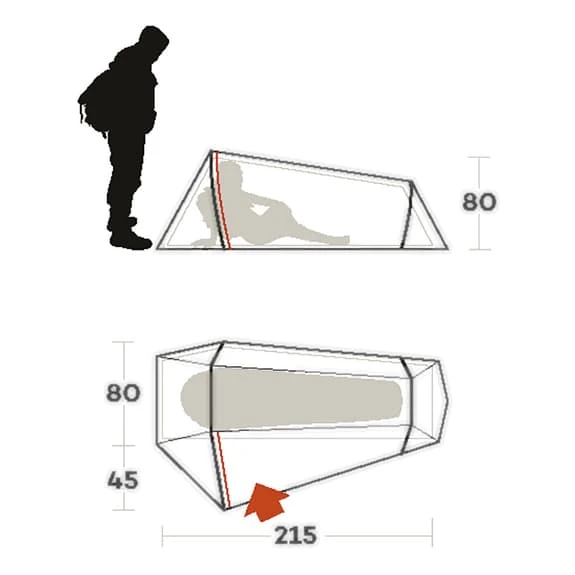 Tenda Da Campeggio Ferrino Lightent 1 Pro Grigio Chiaro 2 Tenda Da Campeggio Ferrino Lightent 1 Pro Grigio Chiaro - immagine 2