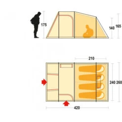Tenda Ferrino Meteora 4 -Ferrino tenda ferrino meteora 4 family ampia spaziosa abside anteriore campeggio stanziale 2